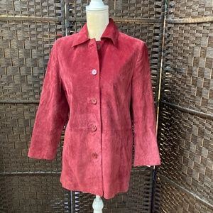 DRAPER’S & DAMON’S red swede jacket
